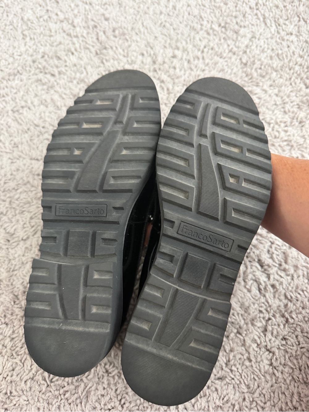 Franco Sarto Black Patent Leather Penny Loafers - Picture 6 of 8